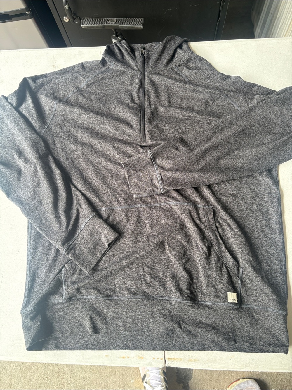 Vuori Men's Zip-Up Sweater Jacket in Charcoal Gray